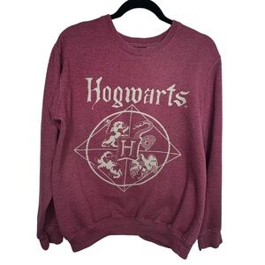 Harry Potter Hogwarts Maroon Crewneck Sweatshirt Adult Small